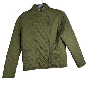 Madewell Reversible Green Quilted and Gingham Plaid Jacket Size XS